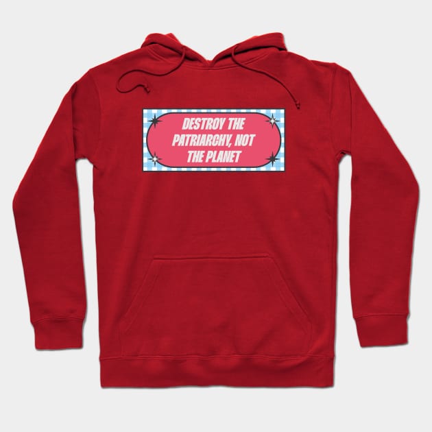 Destroy The Patriarchy Not The Planet Hoodie by Football from the Left